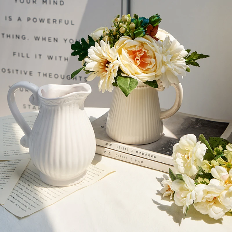 

Nordic Vintage Ceramic Vase Decoration Home Design Luxury Creative Modern Vase Aesthetic Room Decor Jarrones Home Decor BC50HP