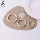 Женское кольцо-пряжка с кольцом, металлическая пружинная катушка, металлическая пряжка, Открытое кольцо, застежка висячего замка