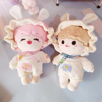 plush dolls clothing cute elephant rabbit ears clothes suit stuffed toys for korea kpop dolls clothes 20cm idol dolls accessori