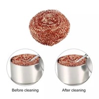 cleaning ball desoldering soldering iron mesh filter cleaning nozzle tip copper wire clean stand cleaner ball metal dross box