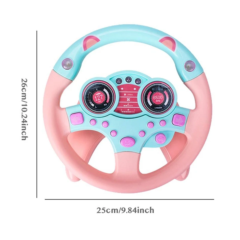 Развивающие игрушки для детей мультипликационный пилот руль музыкальное