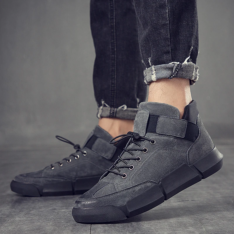 Мужские зимние ботинки из натуральной кожи классические модные теплые