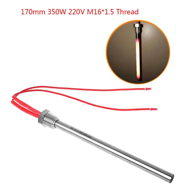 

350W 220V Ignition Igniter Hot Rod Wood Pellet Stove 10*140/150/170mm M16*1.5 Thread for Fireplace Grill zy129 High Safety