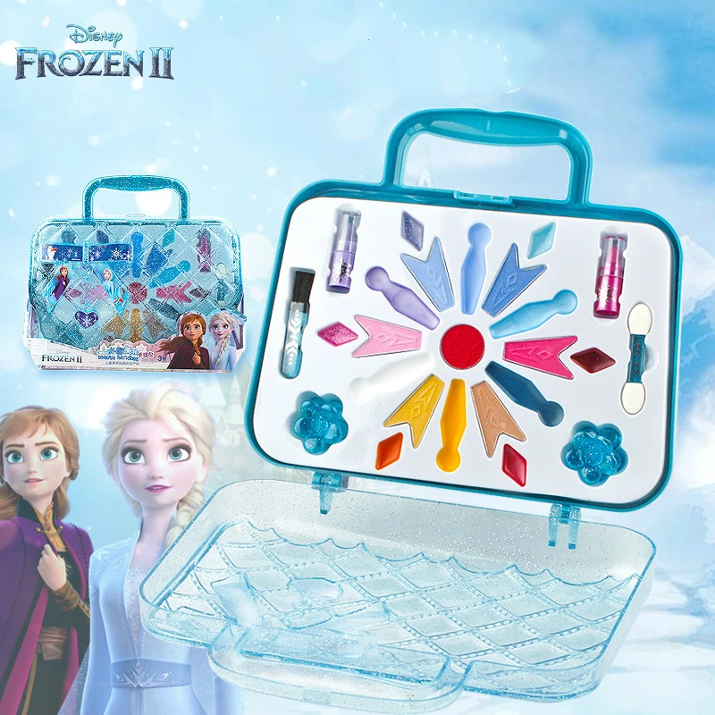 Disney Frozen Girl Toys Kids Makeup Set Kids Jewellery Princess Anna Elsa Disney Christmas Gift for Baby Children
