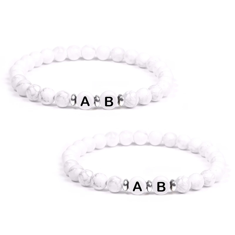 Индивидуальный заказ письмо пара браслеты натуральные камни из бисера браслет