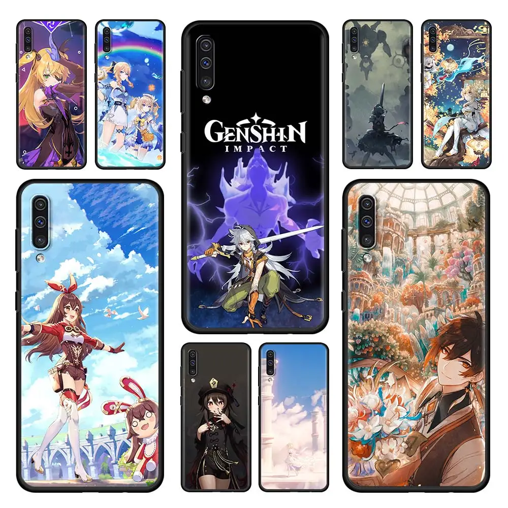 

Genshin Impact Hot Soft Silicone Phone Case For Samsung Galaxy A50 A10 A70 A90 5G A30 A20s A20e A40 A10e A60 A80 Black Cover