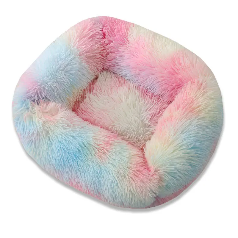 

Square Model Dog Bed House Cat Mat Winter Warm Sleeping Dogs Puppy Nest Soft Long Plush Pet Cushion Portable For Pets Cat Basket