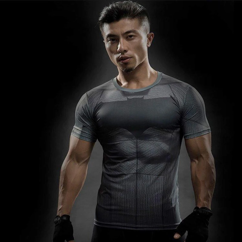 Футболка мужская с принтом супергероя Повседневная модная футболка коротким