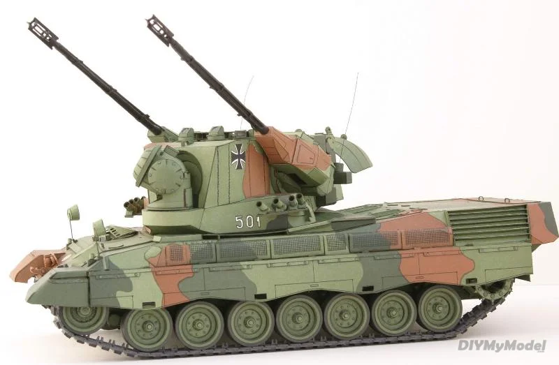 DIYMyModeI-arma antia&eacute;rea de cheetah alem&aacute;n, bricolaje, manualidades, modelo de papel, KIT hecho a mano, juguete, rompecabezas, regalo, utillaje de pel&iacute;cula-1