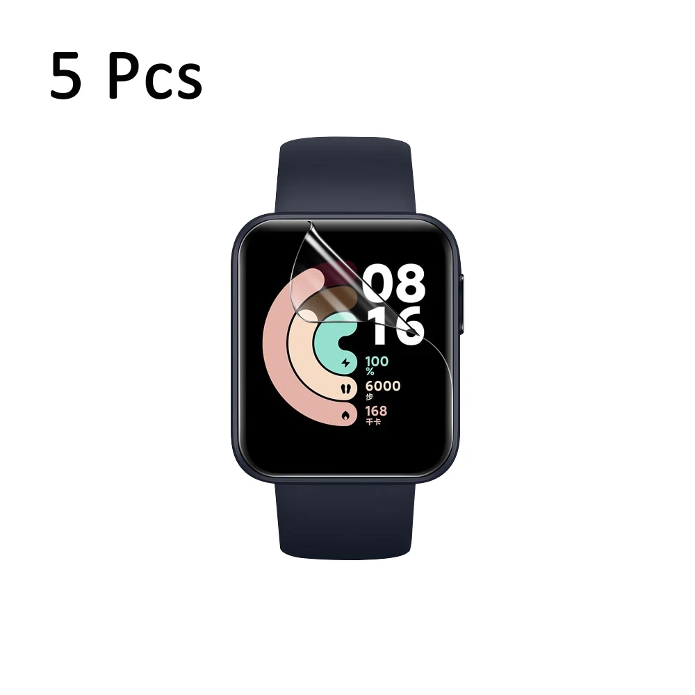 5Pcs Full Coverage Screen Protector Clear HD Hydrogel Protective Film Accessories for Xiaomi Redmi Watch & Mi Smart Lite | Электроника