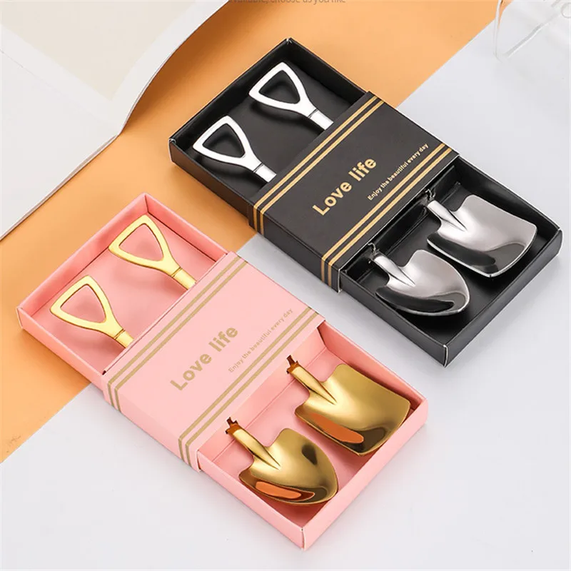 2 шт./комплект Детская кофейная ложка из нержавеющей стали|Ложки| |