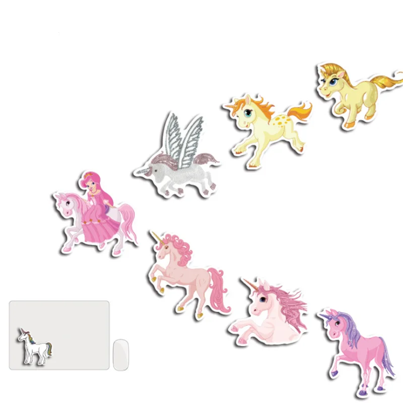 Pegatina de unicornio arco&iacute;ris bonita, Maleta de guitarra, cuaderno, ordenador, monopat&iacute;n, juguete de decoraci&oacute;n, venta al por mayor, 10/30/50 Uds.-2