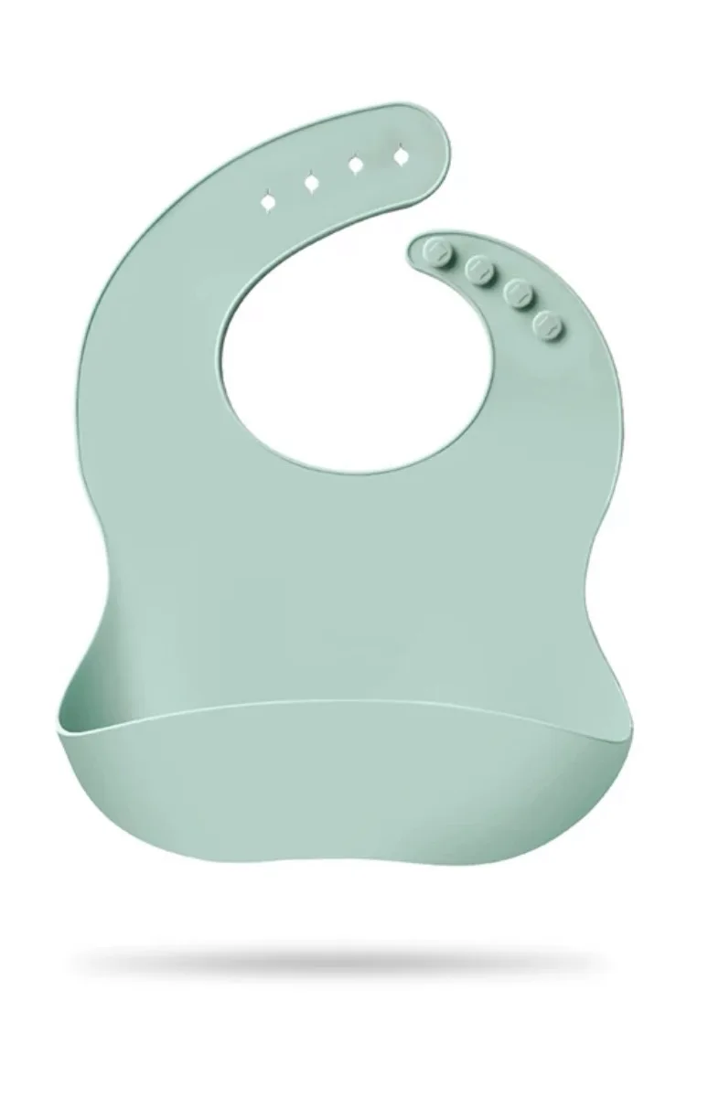 Детские однотонные силиконовые нагрудники для кормления маленьких девочек и