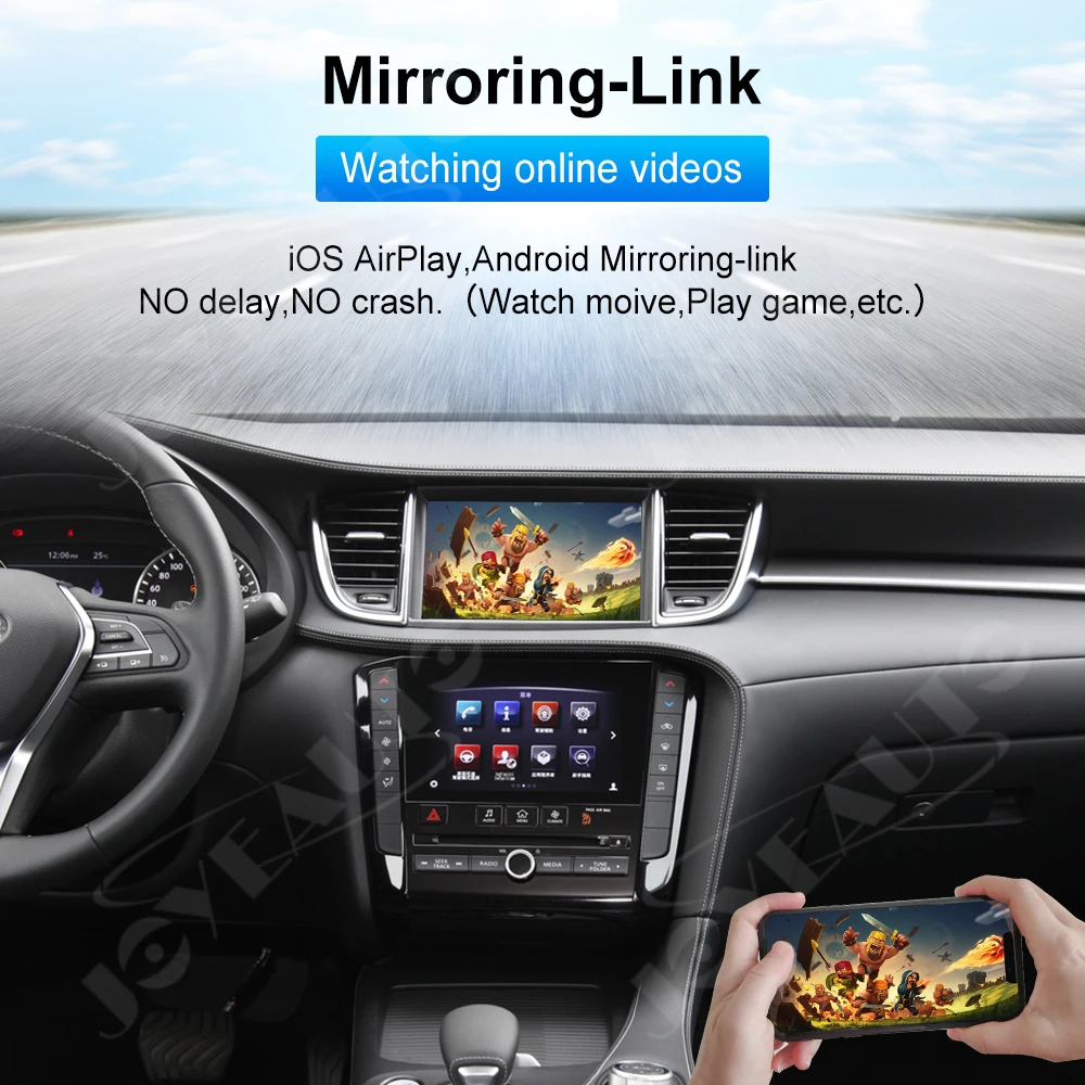 저렴한 JoyeAuto 무선 애플 카플레이 안드로이드 오토 인피니티 Q50 QX50 Q60 Q50L Q70 2015-2019, 안드로이드 IOS 카플레이 미러 링크 박스