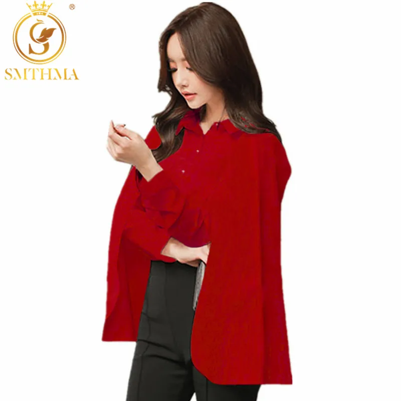 Женский плащ блузка SMTHMA vestidos de fiesta красный черный белый топы + весенние комплекты