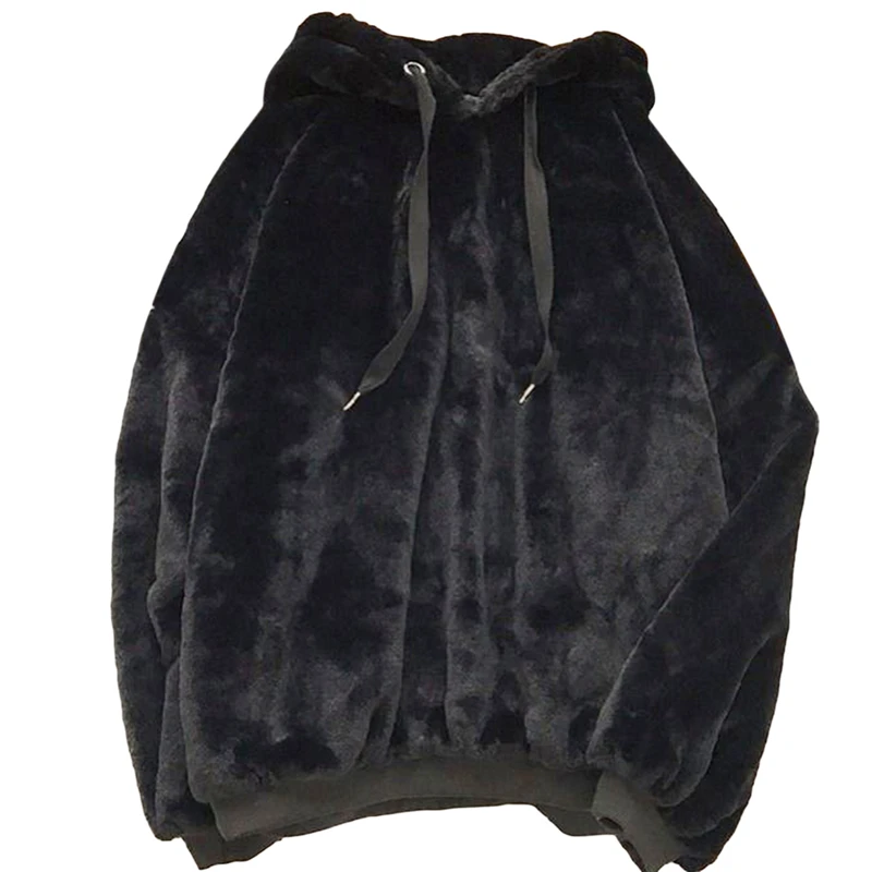 

Autumn Winter Coats Soild Sweet Hooded Women Harajuku Loose Casual Warm Hoodies Ladies Fleece Flannel Pullover Female Sweatshirt