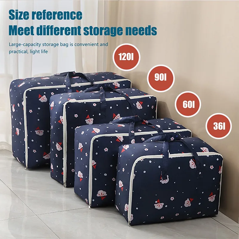

Foldable Large-capacity Household Storage Bag Travel Clothing Storage Bag Quilt Storage Bag Waterproof Oxford Cloth Luggage Bag