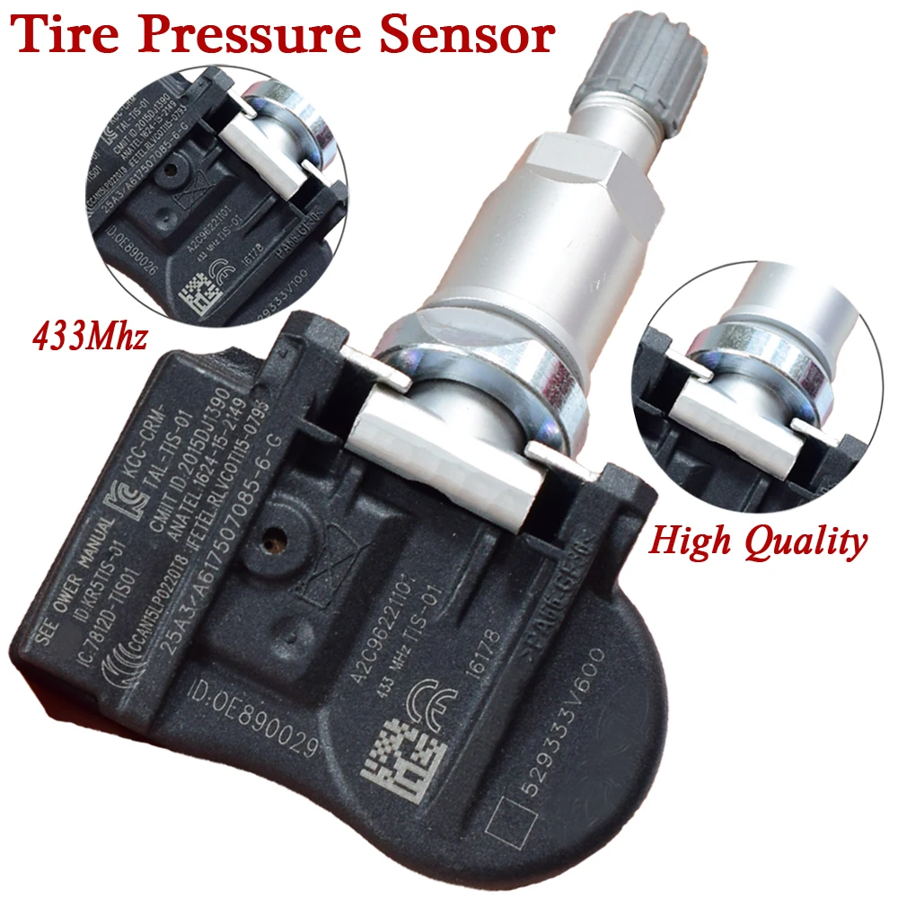 Система мониторинга давления в шинах для Kia Rio Hyundai i40 TPMS 433 МГц датчик 52933-3V600 529333V600 1