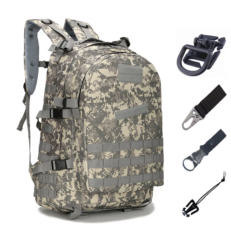 Bag and hooks Армейская тактическая Сумка Molle, походная сумка, военные рюкзаки 40л, водонепроницаемый рюкзак, камуфляжный рюкзак, сумка для рыбалки и охоты - Цвет: Bag and hooks