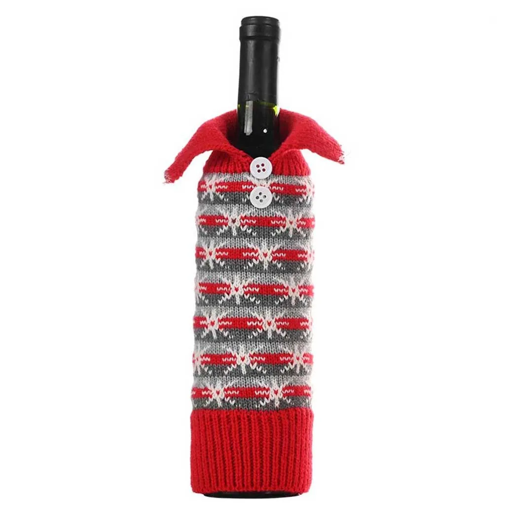 Merry Christmas Santa Wine чехол для бутылки Xmas Festival вечерние декор стола красное вино