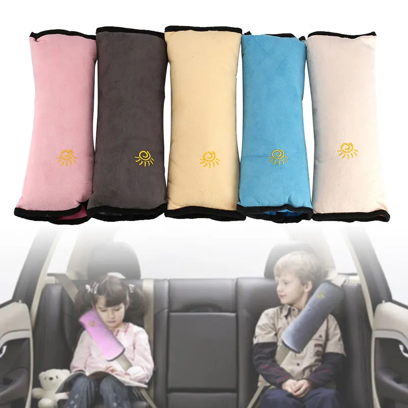 Almohada de coche para beb&eacute;, posicionador de cintur&oacute;n y asiento de seguridad para dormir, protege los hombros, ajusta el coj&iacute;n del asiento del veh&iacute;culo, Corralitos de beb&eacute;-0