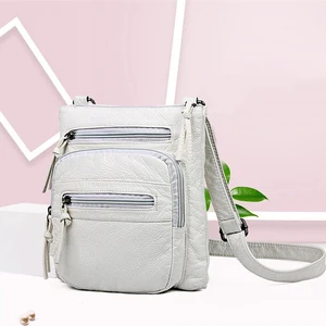 Женская сумка, кошелек с клапаном, многослойная Повседневная сумка через плечо из искусственной кожи, роскошная женская сумка через плечо