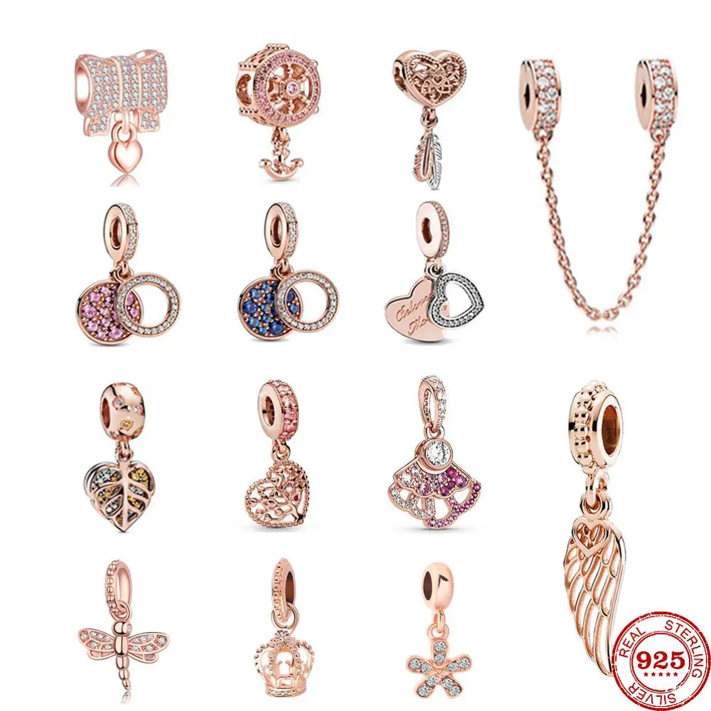 Новинка 2021 бусины в виде стрекозы короны крыла цветка дерева подходят для