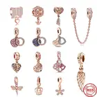 Новинка 2021, бусины в виде стрекозы, короны, крыла, цветка, дерева, подходят для оригинальных шармов Pandora, серебро 925, браслет сделай сам, Женские Ювелирные изделия, Берлок