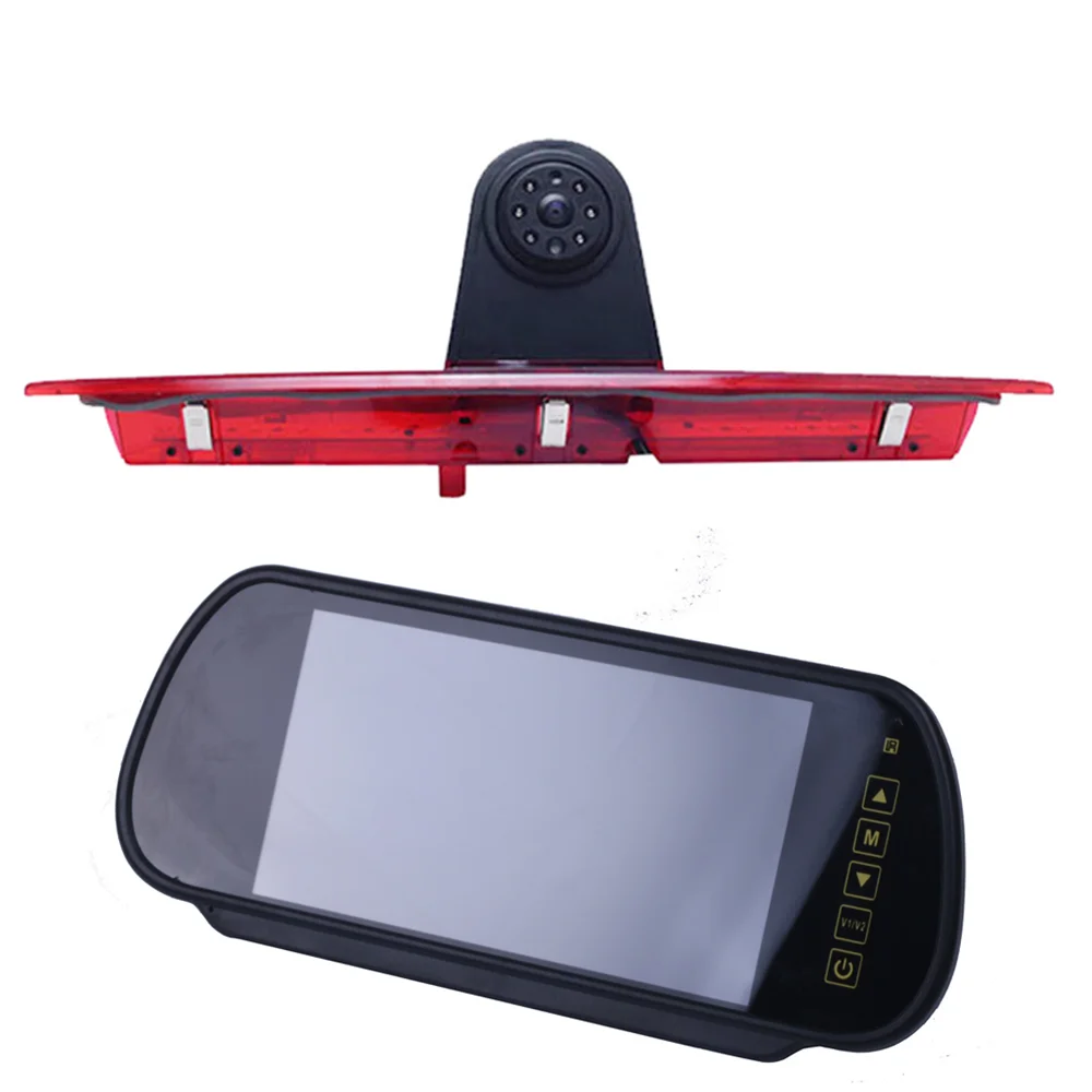 $209.09 Car Brake LED Light Backup Camera For Ford Transit Van 2015-2020 Parking Reverse Camera +7''Monitor Night Vision Guide Line IR