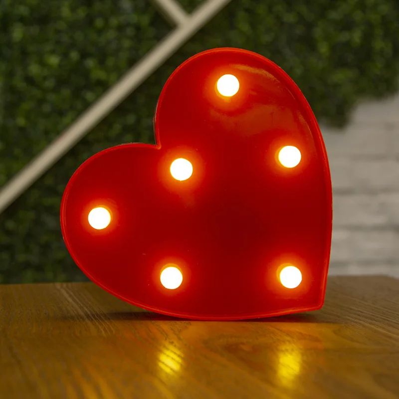 

Decorative Letters Alphabet Letter LED Lights Luminous Number Lamp Decoration Battery Night Light Party Baby Bedroom Decoration