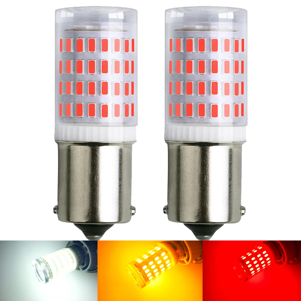 2pcs 1156 P21W BA15S 7506 S25 BAY15D P21/5W 1157 LED Bulb Lamp for Volkswagen VW MK6 Daytime Running Lights DRL 12V 6000K White