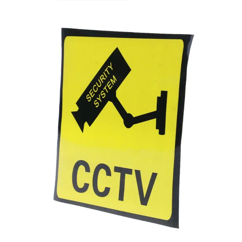 10PCS Warning Stickers CCTV SECURITY SYSTEM Self-adhensive Safety Label Signs Decal 111mm Waterproof | Безопасность и защита