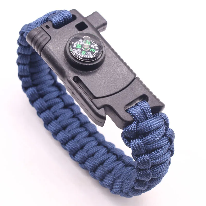 Hand-woven Bracelet Men Multi-function Paracord Outdoor Survival Camping Rescue Emergency Rope Bracelets For Women | Украшения и