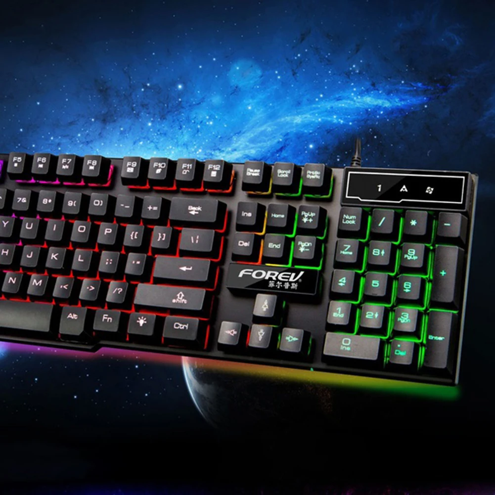 

Проводная игровая клавиатура, механическая клавиатура с подсветкой, Водонепроницаемая клавиатура для компьютерных игр с 104 клавишами
