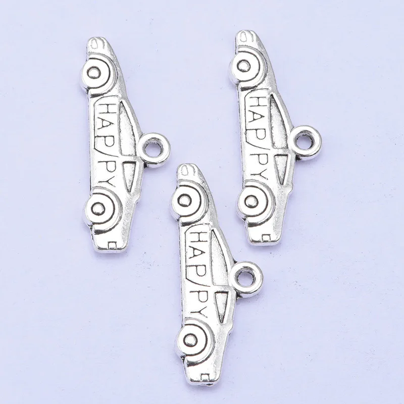 

12pcs Sports Car Charm Silver Color Pendant Fit Diy Handmade Necklace Findings Jewellery Making Supplies Accessories Wholesale