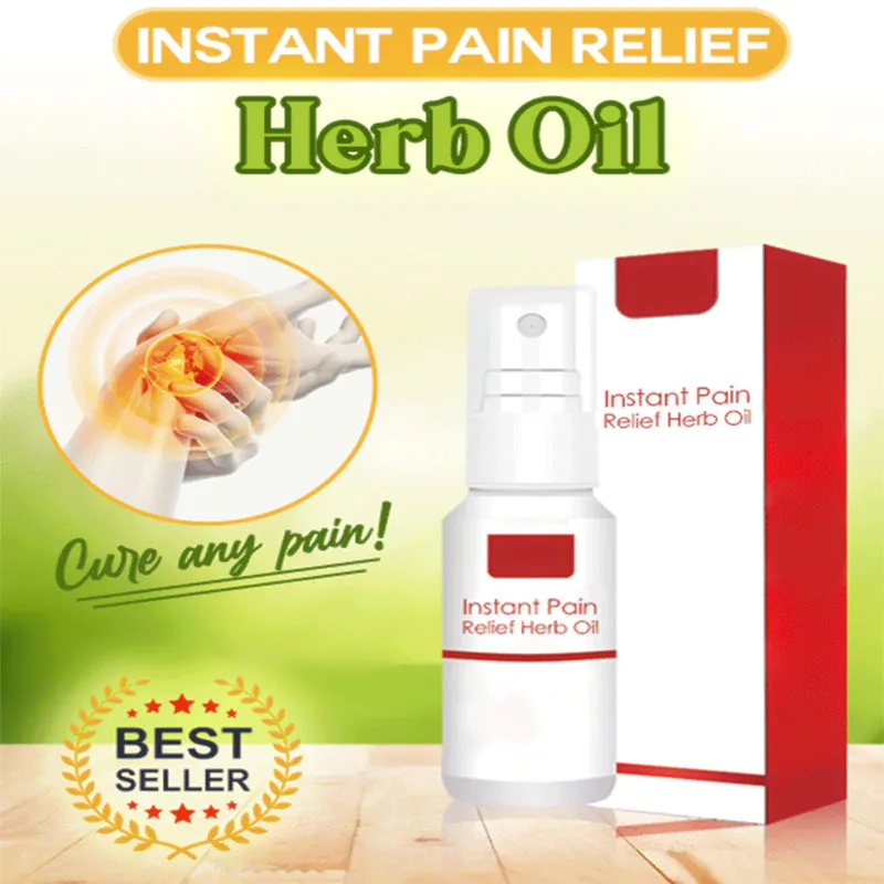 

Instant Pain Relief Herb Oil Soothes Back Joints Muscle Pain Body Care Spray for Knees Lower Back External Use 60ML NIN668