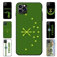 for redmi 5 6 7 8 t a k20 30 s2 note pro plus adygea national flag coat of arms map theme soft tpu phone back cases