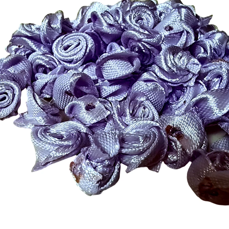 Фиолетовая лента ручной работы HL 100 шт. розы цветы свадебное украшение поделки