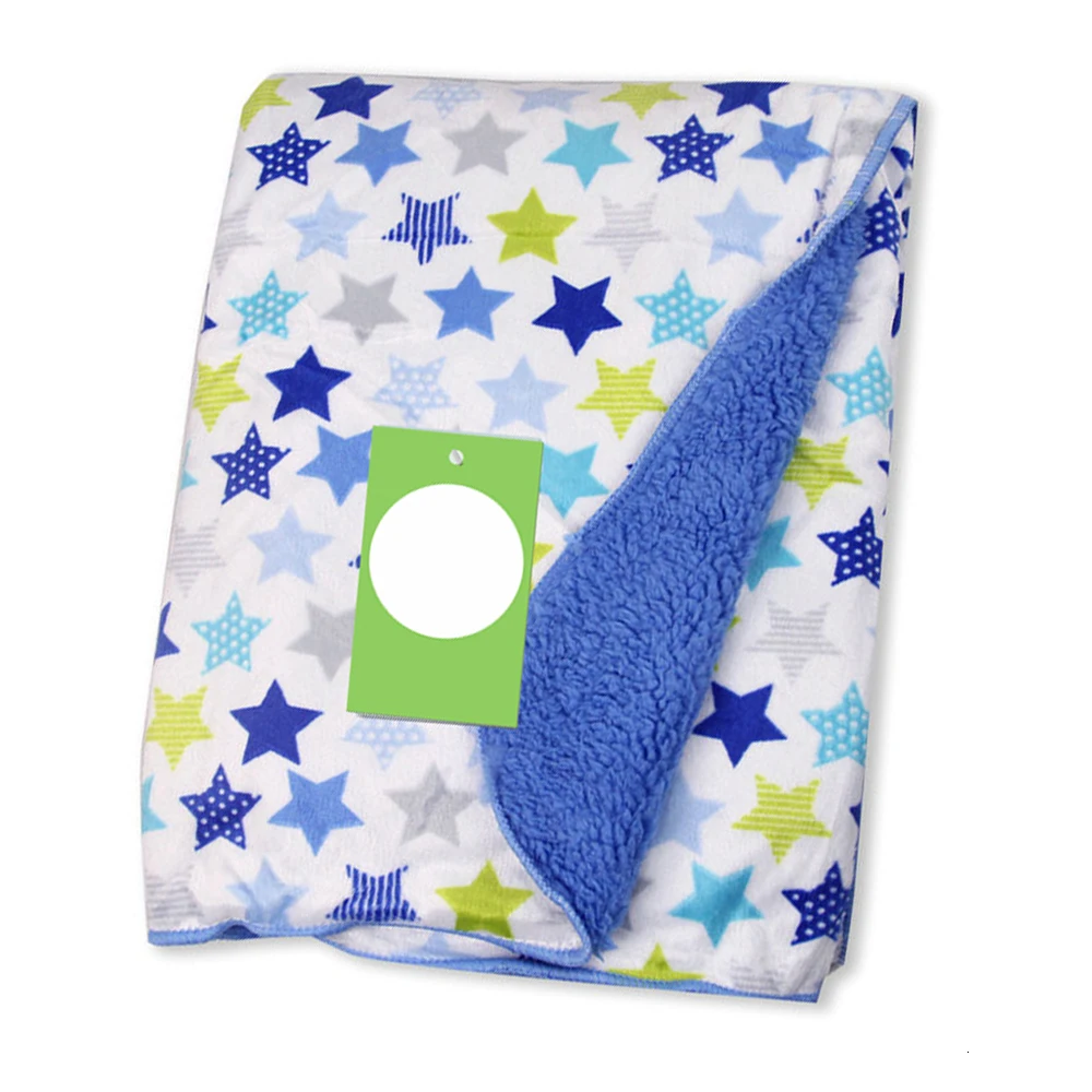 Детское одеяло уплотненное Двухслойное Коралловое флисовое для младенцев