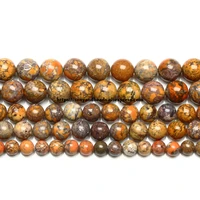 15 strand natural stone new orange sediment turquoise round beads 6 8 10mm for jewelry diy