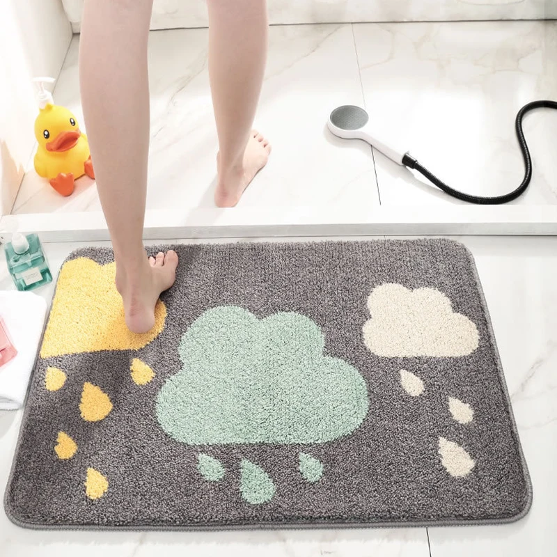 

Household Anti-slip Bath Mat Soft Quickly Absorb Water Bathroom Rug Multifunction Bedroom Living Room Kitchen Carpet Foot Pad