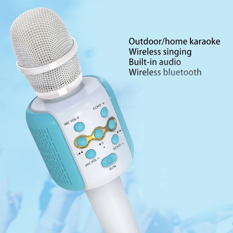

Wireless Microphone, Kids Mic with Bluetooth 5.0 Speaker, Portable Karaoke Player Machine for Boys Girls Adults