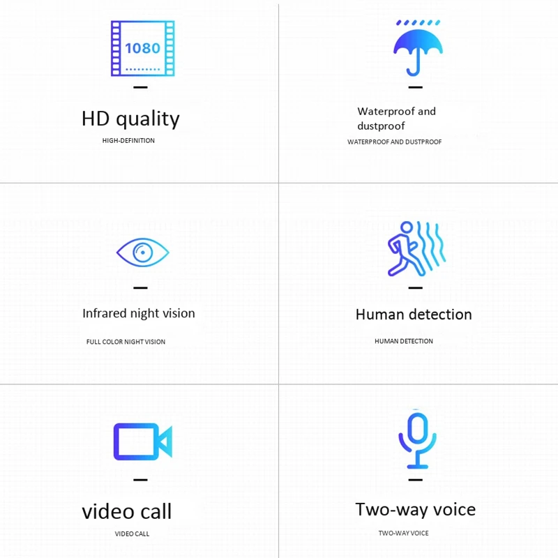 

Low Power Security Camera, 100% Wireless Network Night Vision Cloud Storage with Battery, for Home Office
