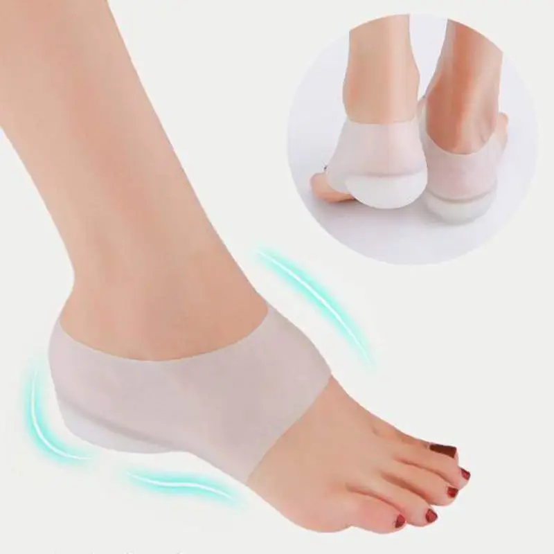 

1Pair Silicone Height Increasing Pad Heel Insole Cushion Soles Unisex Invisible Socks