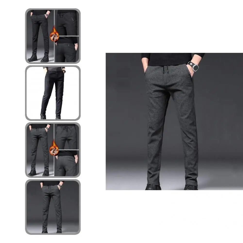 

Fabulous Elastic Winter Trousers Spring Pants Anti-pilling Straight