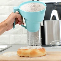 baking icing sugar shaker sieve cup manual sieve cup fine mesh powder flour sieve powder flour mesh sifter cup