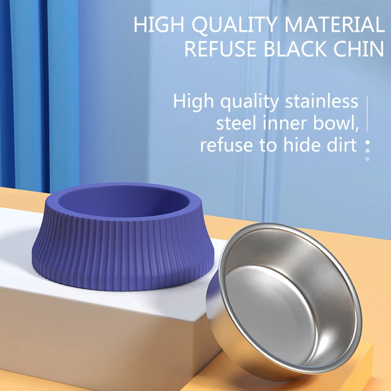 

Dog Cat Feed Bowl Square Round Stainless Steel Portable Water Bowls Detachable Pet Feeder For Big Small Dogs Cats Supplies