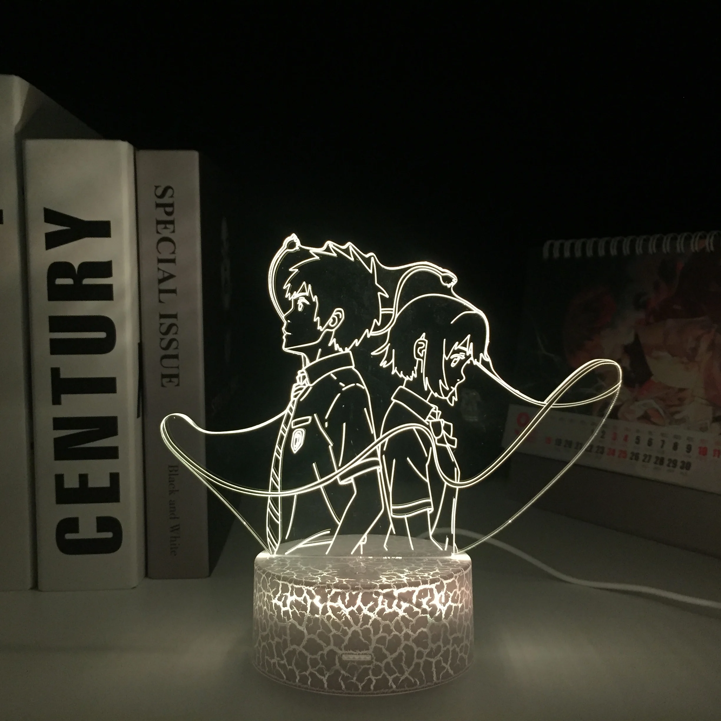 

Фигурка вашего имени 3D лампа белая с трещинами для детской комнаты Декор Светильник детский подарок на день рождения Аниме спальня светиль...