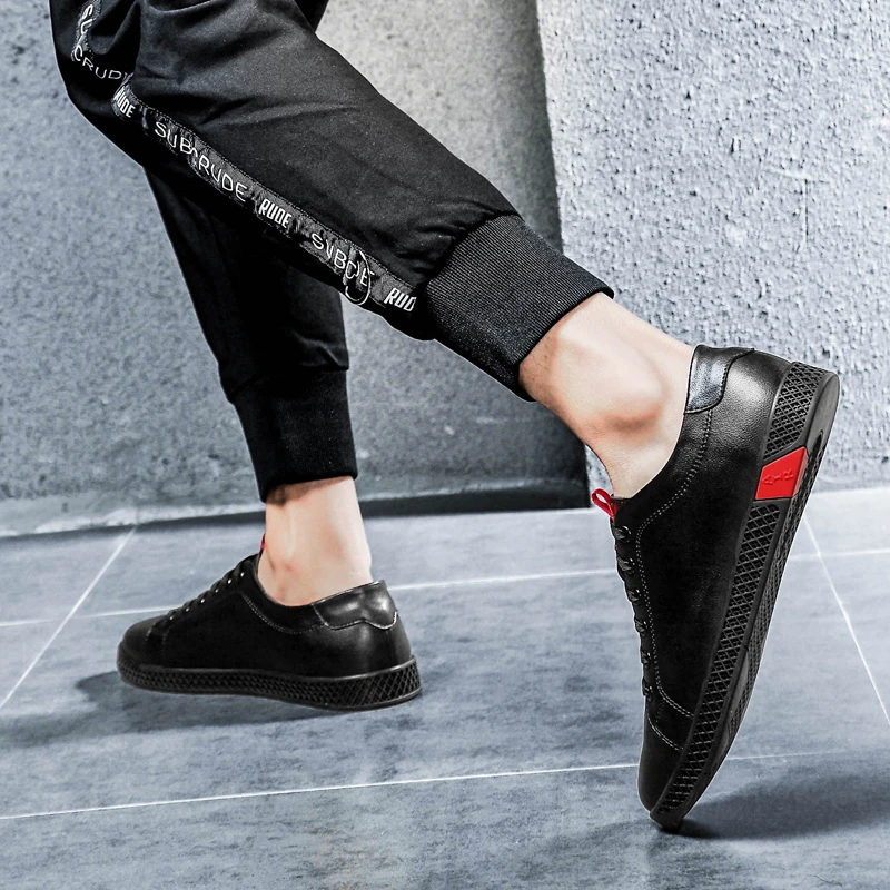 Роскошные мужские туфли Черные Оригинальные кроссовки повседневные лоферы