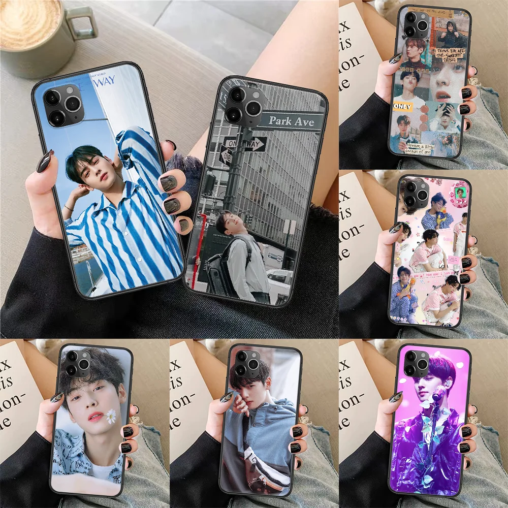 Чехол для телефона Cha EunWoo Eun Woo iphone SE 2020 6 6S 7 8 11 12 13 Mini Plus X XS XR Pro Max черный роскошный